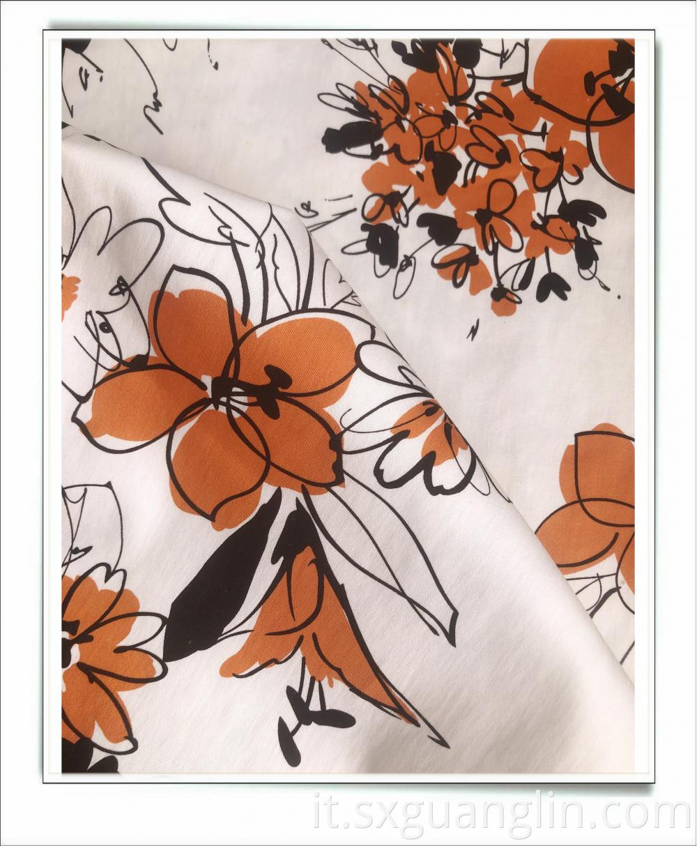 cotton sateen print fabric